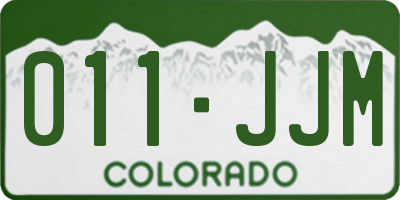 CO license plate 011JJM