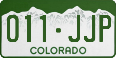 CO license plate 011JJP