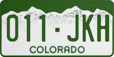 CO license plate 011JKH