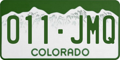 CO license plate 011JMQ
