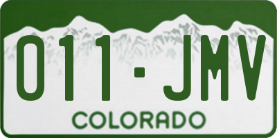 CO license plate 011JMV
