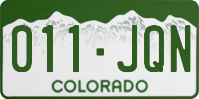 CO license plate 011JQN