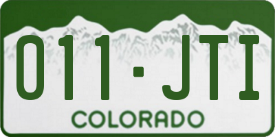 CO license plate 011JTI