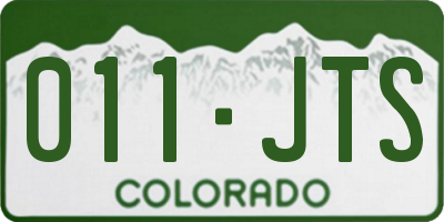 CO license plate 011JTS