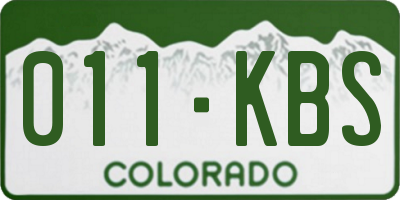 CO license plate 011KBS