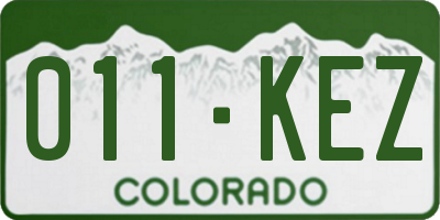 CO license plate 011KEZ