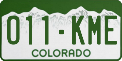 CO license plate 011KME