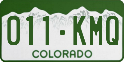 CO license plate 011KMQ