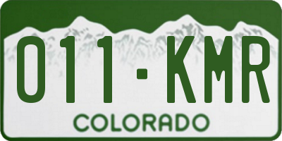 CO license plate 011KMR