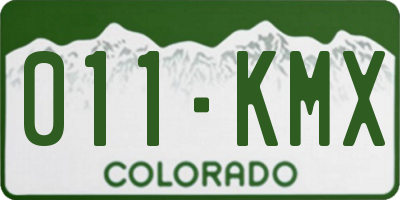 CO license plate 011KMX