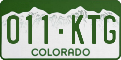 CO license plate 011KTG