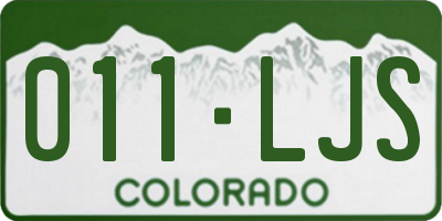 CO license plate 011LJS