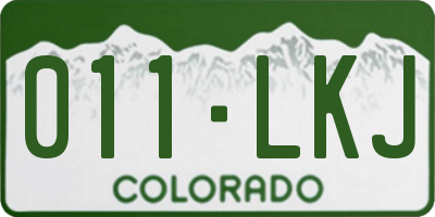 CO license plate 011LKJ