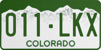 CO license plate 011LKX