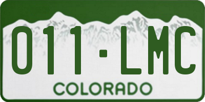 CO license plate 011LMC