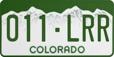 CO license plate 011LRR