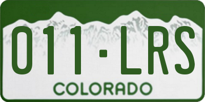 CO license plate 011LRS