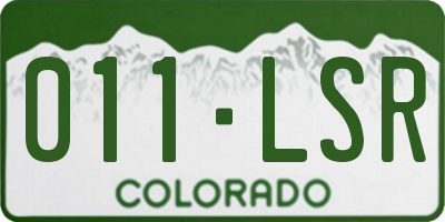 CO license plate 011LSR