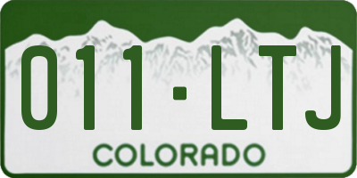 CO license plate 011LTJ
