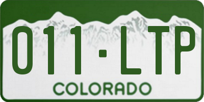 CO license plate 011LTP
