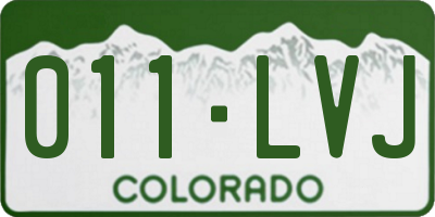 CO license plate 011LVJ