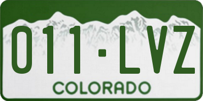 CO license plate 011LVZ