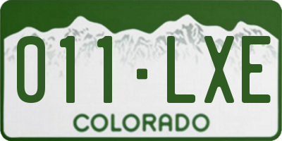 CO license plate 011LXE