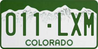 CO license plate 011LXM