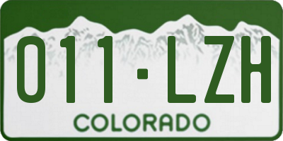 CO license plate 011LZH