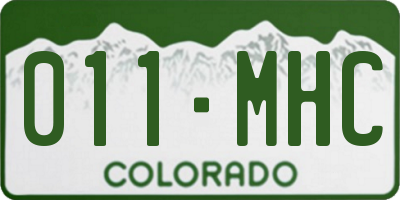 CO license plate 011MHC