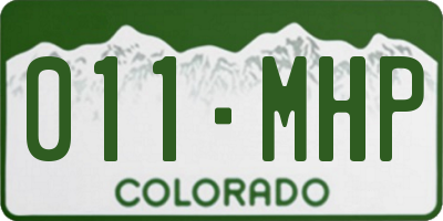 CO license plate 011MHP