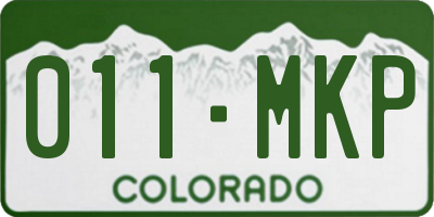 CO license plate 011MKP