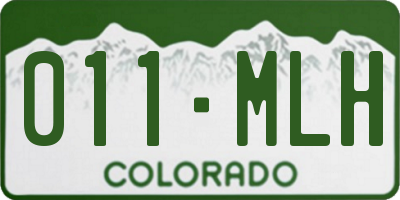 CO license plate 011MLH