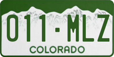 CO license plate 011MLZ