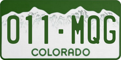 CO license plate 011MQG