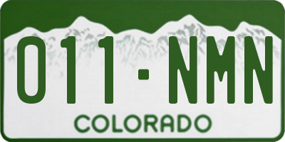 CO license plate 011NMN
