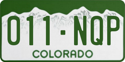 CO license plate 011NQP