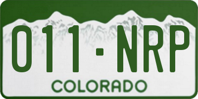 CO license plate 011NRP