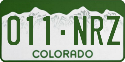 CO license plate 011NRZ