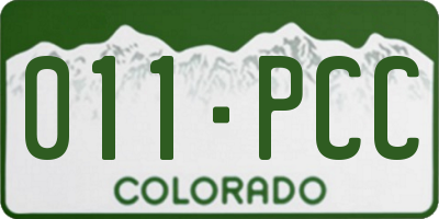 CO license plate 011PCC