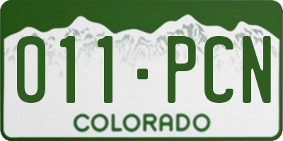 CO license plate 011PCN