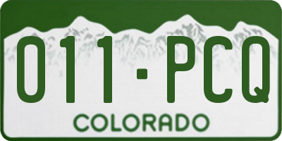 CO license plate 011PCQ