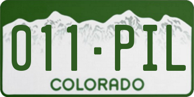 CO license plate 011PIL