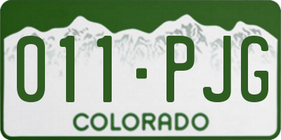 CO license plate 011PJG