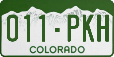 CO license plate 011PKH