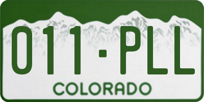 CO license plate 011PLL