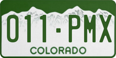 CO license plate 011PMX