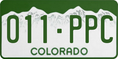CO license plate 011PPC
