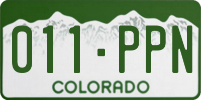 CO license plate 011PPN