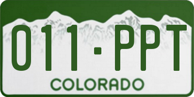 CO license plate 011PPT